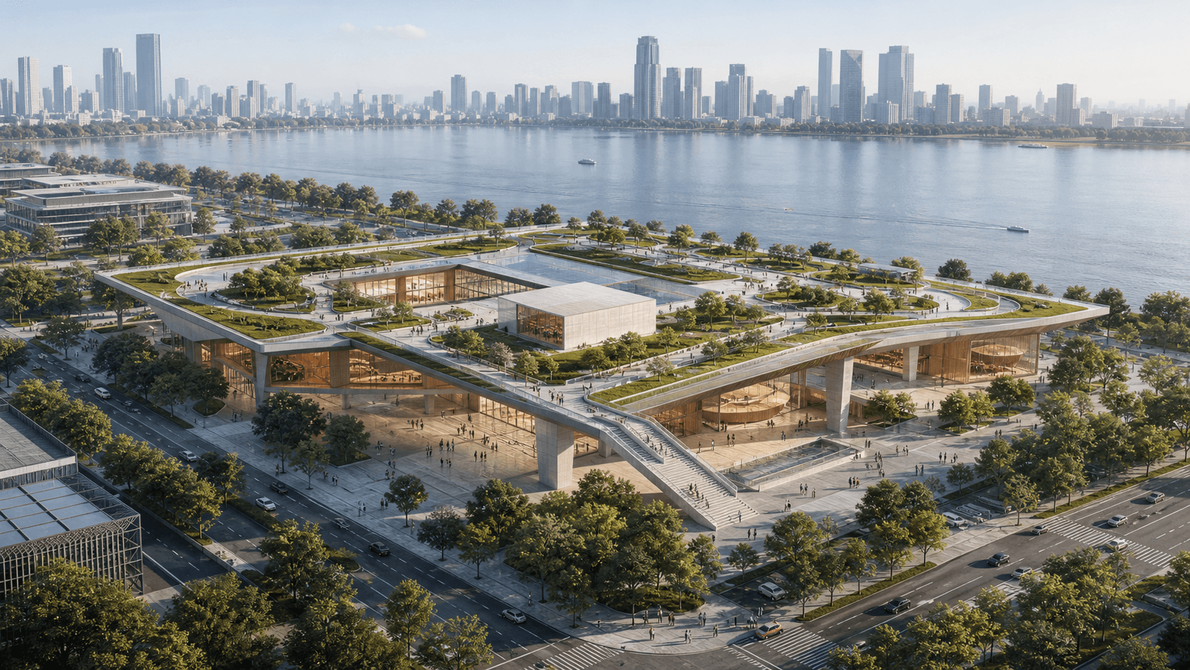 公共平台型建筑方案鸟瞰